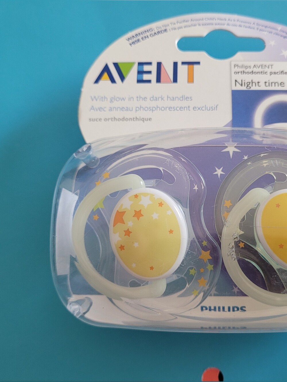 Philips AVENT Yellow Star Glow-in-the-Dark Pacifier Duo